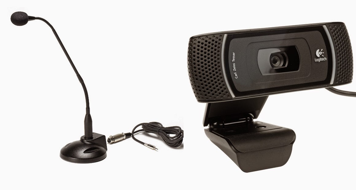 thiết bị giảng dạy và học trực tuyến online micro và webcam